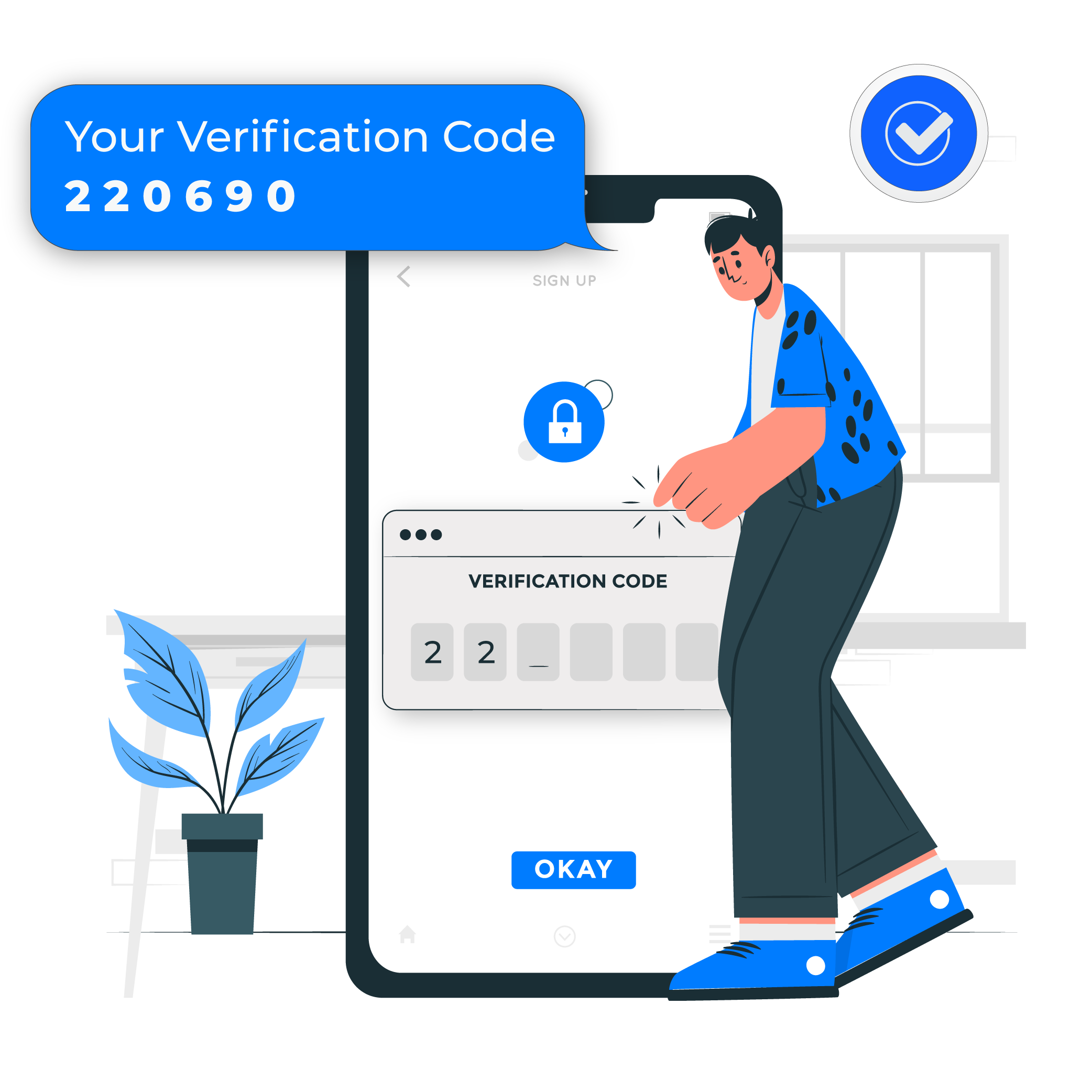 RCS verification message illustration
